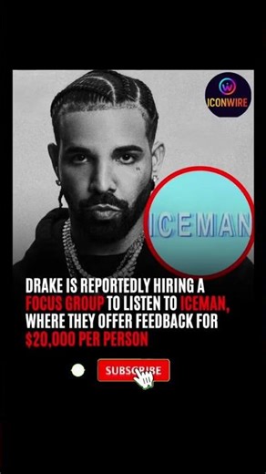 🚨😳 Drake is Paying $20K Per Person to Listen to 'ICEMAN' #drake #hiphop #shorts