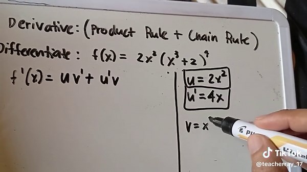 Unlock the secrets of calculus! 📊 Dive into derivatives using the product and chain rules with this quick tutorial. Let's master differentiation together! 💡✨ #Calculus #Mathematics #LearningJourney #Differentiation #MathRules