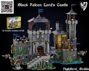 LEGO MOC-147712 Black Falcon Lord's Castle (Castle > Black Falcons 2023)