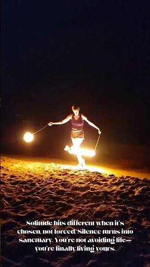 Chicago Fire Dancer on the Beach | Mesmerizing Fire Poi Performance