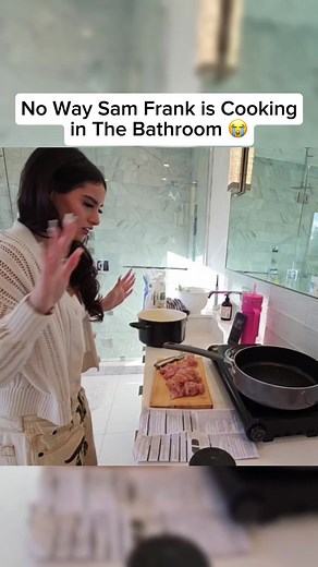 Sam Frank Cooking in the Bathroom