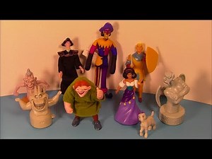 1996 THE HUNCHBACK OF NOTRE DAME SET OF 8 BURGER KING MOVIE COLLECTBLES VIDEO REVIEW