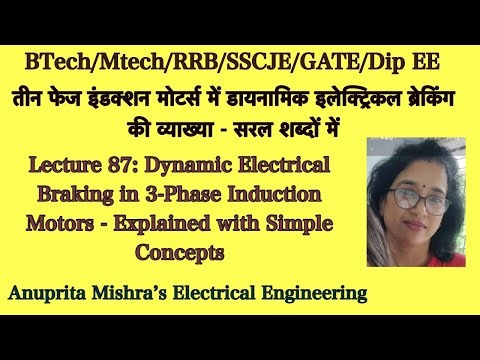Lecture 87: Dynamic Electrical Braking in 3-Phase Induction Motors - Explained with Simple Concepts