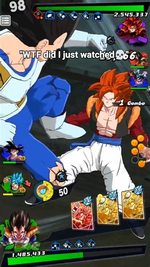 Hidden Beast on Instagram: "LF REVIVAL VEGETA ONE SHOT ULTRA SSJ 4 GOGETA😈💥... (Dragon Ball Legends) #dragonballlegends #dblegends #dbl"