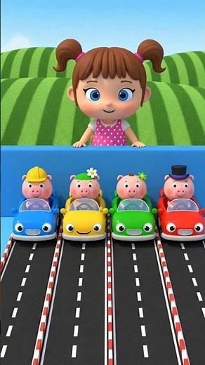 Cars Cartoon for Kids | Learn Colors | Nursery Rhymes & Kids Songs #shorts #cartoon #babysongs