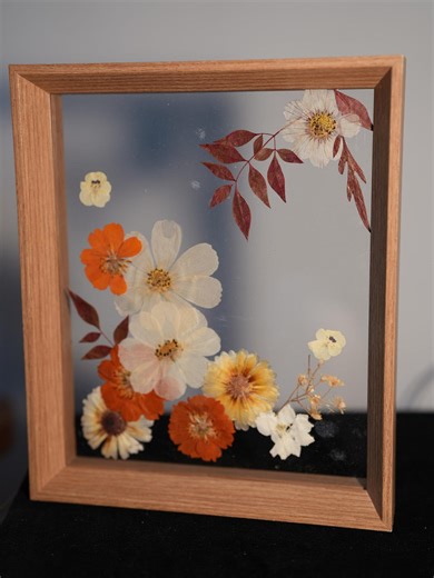 Medium Pressed Flower Shadow Box – Handmade Botanical Wall Art With Natural Wood Frame - Etsy