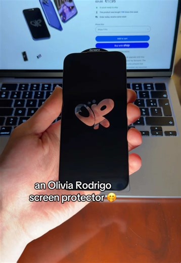 an Olivia Rodrigo screen protector 🤭 #oliviarodrigo #sour #livies #guts #traitor