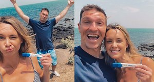 Former AFL star Sam Butler and Nat Medhurst expecting their first child