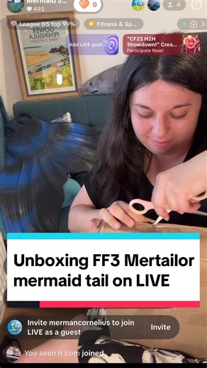 Unboxing Fantasea 3 Mermaid Tail on LIVE