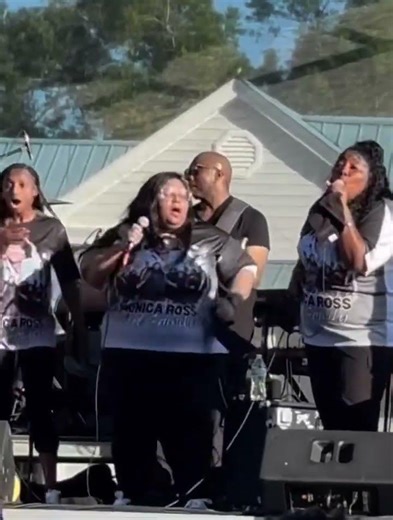 "Monica Ross" and "FAMILY" singing at "Gospel Concert" song "YOU FIGHT ON"