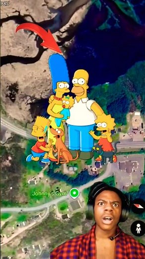 I found 😶‍🌫️✅ALL SIMPSONS GEO at the END Google Earth Google map viral video #notreally