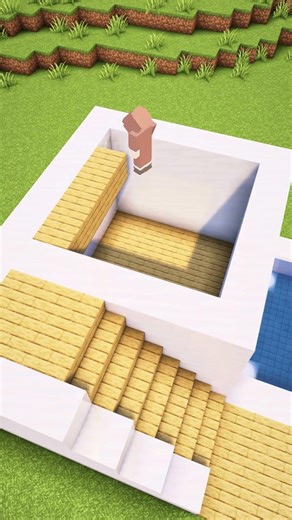 Minecraft Easy Modern House #shorts