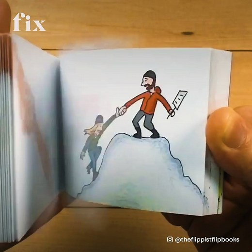 Flipbook artist The Flippist: custom drawn flipbooks will wow you with his talent. Watch as the artist brings scenes to life with nothing but illustration upon illustration. Find the artist on Instagram @theflippistflipbook for more of these innovative creations. | Fix Media