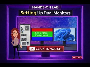 How to Install and Configure Dual Monitors (A+ Core 1 Prep)