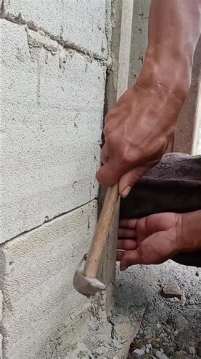 providing lightweight brick anchors on the door frame before dipping #builder