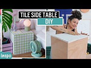 Making the VIRAL Pinterest Tile Table! !! DIY TILE SIDE TABLE