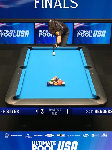 Sam Henderson Responds with Style #UltimatePoolUSA #billiards #8ballpool #pool