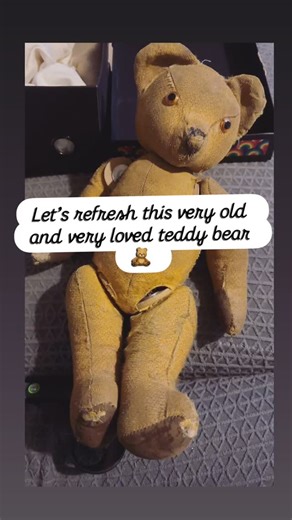 Claire Woodhams on Instagram: "Another Teddy hospital for you all. These are always a challenge as no two are ever the same in construction. But he turned out lovely and now has lots more life left in him for future generations to enjoy 🧸 #teddybearrepair #teddyhospital #oldbear #teddybears #bearrepair"