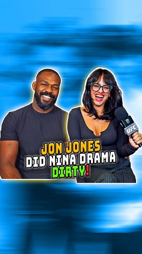NINA DRAMA on Instagram: "Jon Jones did me dirty! Wait for the ending! 🤦🏻‍♀️😂 @jonnybones FULL INTERVIEW IN BIO 🐐🎤 Watch Jon Jones defend his HW Title against Stipe Miocic this Saturday at UFC 309 on ESPN+ PPV #ufc #ufc309 #jonjones #ninadrama #mma"
