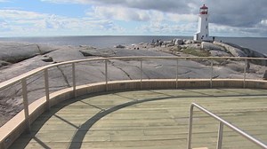 A new viewing platform at Peggys Cove, N.S., now makes it easier for people to get closer to the spectacular ocean view. | CBC News