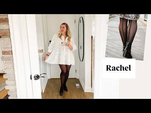 How to style tights for winter | Rachel tights review