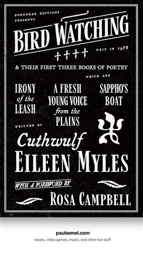 Exclusive Interview: "Bird Watching And Their First Three Books Of Poetry" Author Eileen Myles Promo