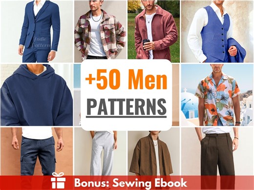 50  Men Patterns Bundle | Men Sewing Patterns | Men Shorts | Men Jacket | Men Pants | Men Shirt | Patterns for Men | Men Pajamas, Men Hoodie - Etsy