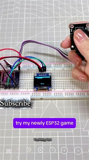 ESP32 Mini Arcade Game on OLED Display | Compact Gaming Build #ESP32 #OLEDDisplay