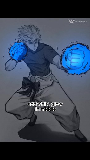 Anime Glow Art Tutorial: Step-by-Step Drawing of Gojo Satoru | Art Markk