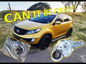KIA SPORTAGE WINDOW REPAIRS| Window regulator remove & repair