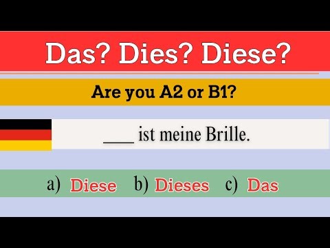 Das? Dies? Diese? Finally Understand It! | German A2–B1 Quiz