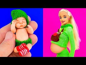 12 DIY Barbie Hacks: Baby Doll wear, Christmas things, Backpack and more