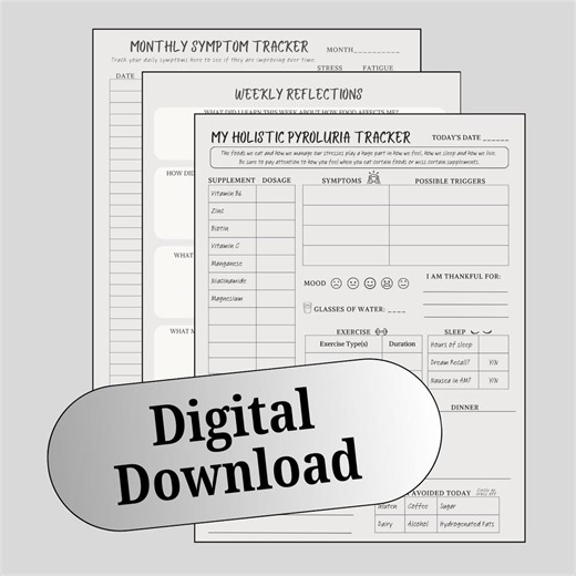 Pyroluria Planner – Kryptopyrrole Disorder Tracker, Mental Health & Nutrition Journal, Functional Wellness Planner - Etsy