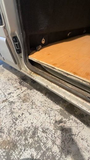 Could have done with a small mini digger rather than a hoover for this job 🤣. All of this just from the side door rail ! We do love an older builders van 😅 | JBSporthomes