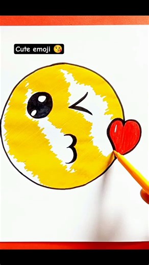 cute emoji 😘 #drawing #emoji #art #shorts