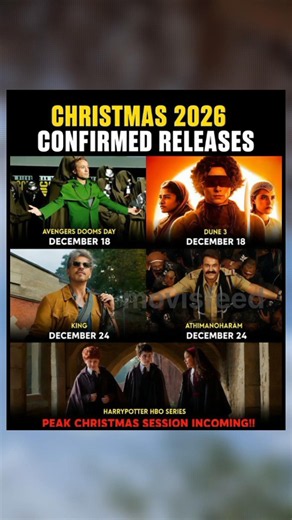 🎬 Christmas 2026 Confirmed Releases 🔥 Biggest Box Office Clash of the Year! #shorts