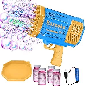 Bubble Gun, Bazooka Bubble Gun, 69 Holes Bubble Machine Gun