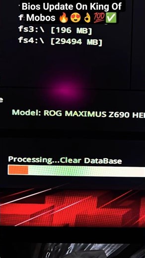 bios update 2026 on king of mobos rog maximus #ytshorts #youtubeshorts #pc #gaming