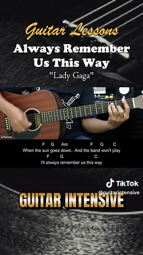 Easy Guitar Chords Tutorial: Always Remember Us This Way by Lady Gaga