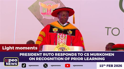Light Moment: President William Ruto Responds to CS Murkomen’s Proposal on Recognition of Prior Learning, Urges the Leaders to Go Back to School. | Upeo News