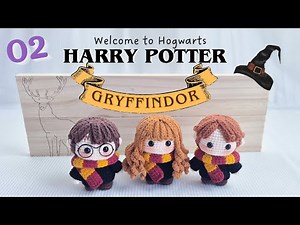 Crochet Chibi Harry Potter, Ron Weasley and Hermione Granger - Part 02: Hair | NHÀ LEN