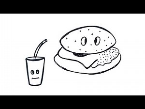 How To Draw a Cheese Hamburger? | Burger Sketch | Step By Step Drawing | Drawing For Beginners