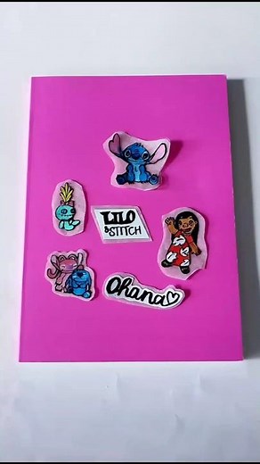 Lilo & Stitch Stickers | No Printer Needed! Cute Craft Idea with Paper & Tape | Budget-Friendly DIY