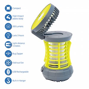 [Hot Item] 2024 Best Selling USB Rechargeable Battery Insect Killer LED Light Bulb Camping Fan Lantern