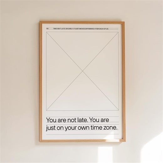Motivational Quote Poster – Time Zone Wall Art - Etsy