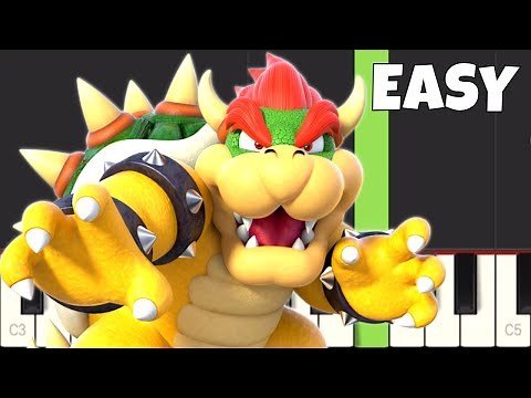 Bowser's Piano Jam - EASY Piano Tutorial - The Super Mario Bros Movie