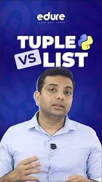 Tuple vs List in Python under 60 Seconds | Edure Learning #shorts