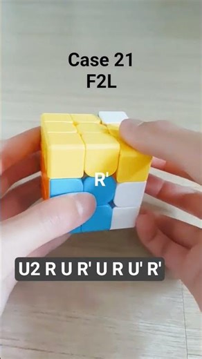 How to solve the F2L case 21 with an algorithm. With Rubik's cube notation