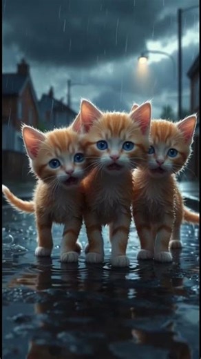Why Are These Three Blue-Eyed Orange Kittens So Sad?