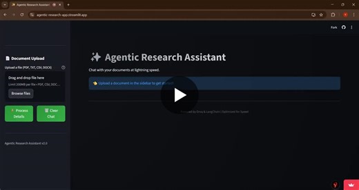#agenticai #generativeai #groq #faiss #rag #python #streamlit #innovation | Yash Aggarwal